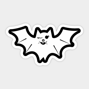 Bat (white solid) Sticker